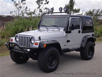 2004 wrangler sport trail rated 4x4 4.0l inline six hardtop a/c banks k/c jeep