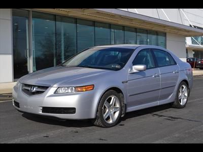 05 acura tl silver black leather auto moonroof navigation tech pkg clean trade
