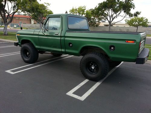 1975 ford f100 4x4 highboy off road no reserve! rust free california truck