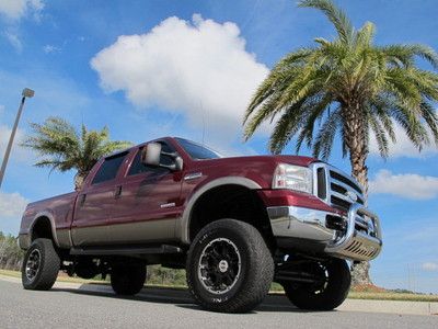 Ford f250 super duty crew cab lariat 4x4 fx4 powerstroke clean carfax one-owner!