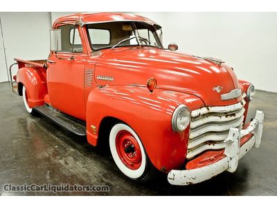 1952 chevrolet 3100 pickup 235 inline 3 speed ac look at this one