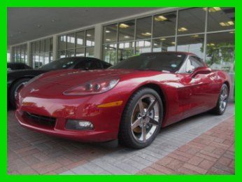 08 red 6.2l v8 manual:6-speed ls3 coupe *chrome wheels *2-targa tops *heads-up