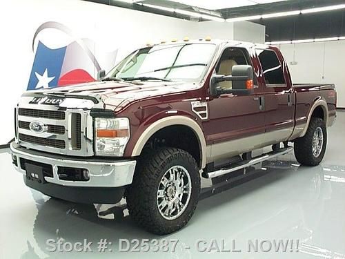 2008 ford f-250 lariat crew 4x4 diesel lifted 20's 59k texas direct auto