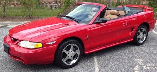 1994 red ford mustang cobra convertable pace car