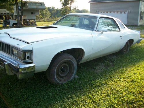 Pontiac lemans sport with the can am option. 2dr white needs total restoration