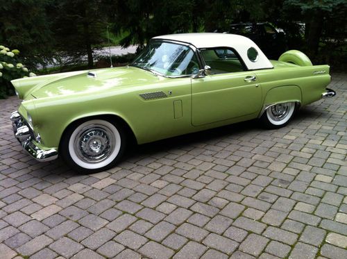 1956 sage green ford thunderbird convertible in excellent show condition
