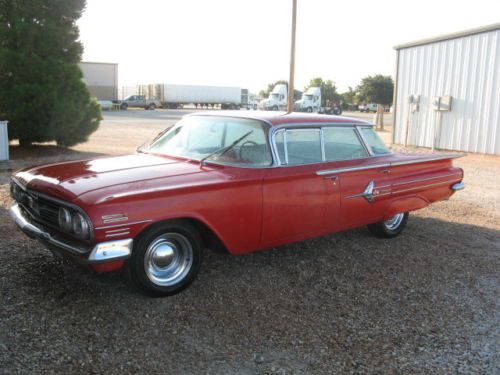 1960 impala&#039; hardtop sedan original rebuilt 283 engine&#039;  red nice interior&#039;