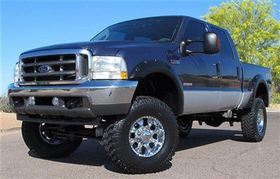 ***no reserve*** 2004 ford f250 lifted powerstroke diesel crew 4x4 lariat clean!