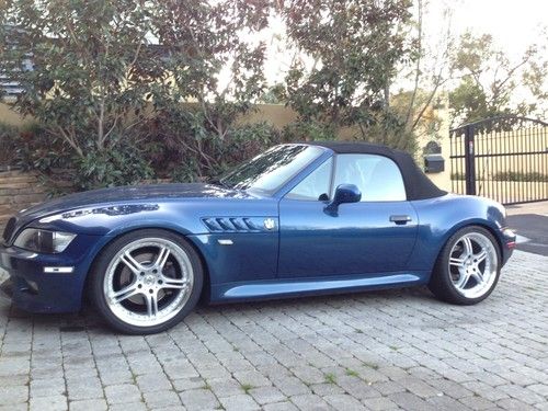 2001 bmw z3 3.0i rare topaz blue, california car, custom wheels, all receipts