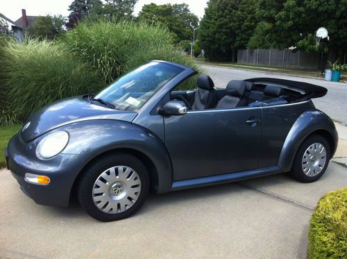 2004 volkswagen beetle,  convertible,  manual 5 speed, grey