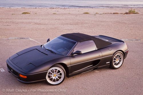 1995 ferrari f355 spider, only 24k miles! flat black with hre wheels