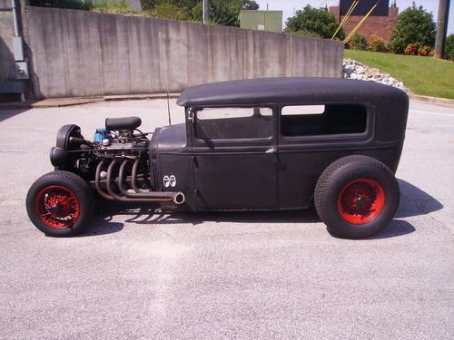 1929 ford sedan ratrod all ford 302 v8 c-4 trans p/s and p/d/b drives great!!
