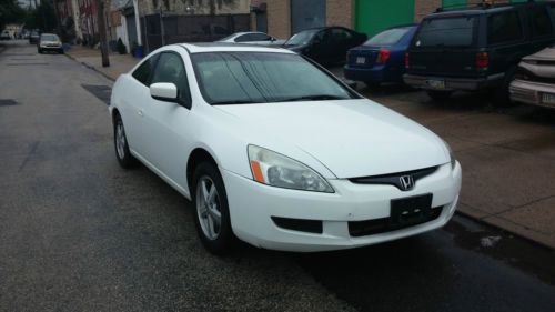 2004 white honda accord ex coupe 2-door 2.4l vtec new motor and transmission