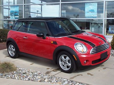 2009 mini cooper hardtop coupe red 5 speed manual dual sunroof alloy wheels