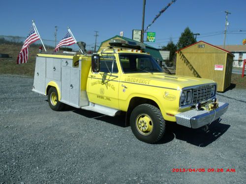 1977 3500 4x4 fire / brush truck * 19,000 original miles * 1-owner *  no reserve