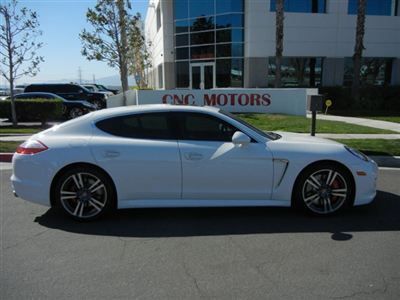 2011 porsche panamera turbo white on expresso - loaded / huge msrp / 5 in stock