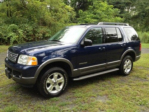 No reserve! beautiful one-owner blue 2005 ford explorer xlt 4x4 sunroof 3rd row