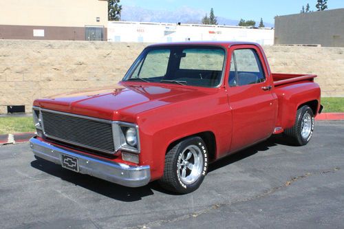 1975 chevy pickup, stepside shortbed, 350 ci.