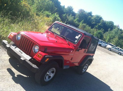 2002 jeep wrangler runs and drives great 4x4 looks very sharp! no reserve!!