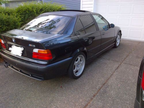 1997 bmw m3 base sedan 4-door 3.2l black on black lots of repairs with receipts