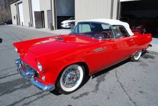 1955 t bird red white roofs recent body off restoration absolutly beautiful