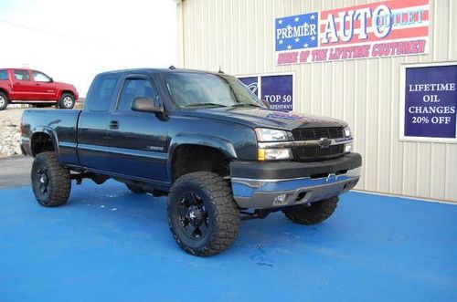 03 chevy pickup truck 3/4t 4x4 6.0l rims leather clean professionally lifted