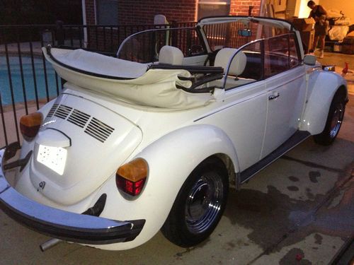 ~*~ rare 1978 beautiful triple white volkswagon super beetle convertible~*~