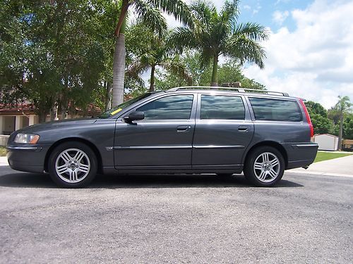 2006 volvo v70 wagon 2.5t steel blue with gray leather 197k miles tow package ++