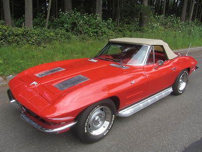 1963 corvette convertible 327 4 speed,  both tops, 500 miles on restoration
