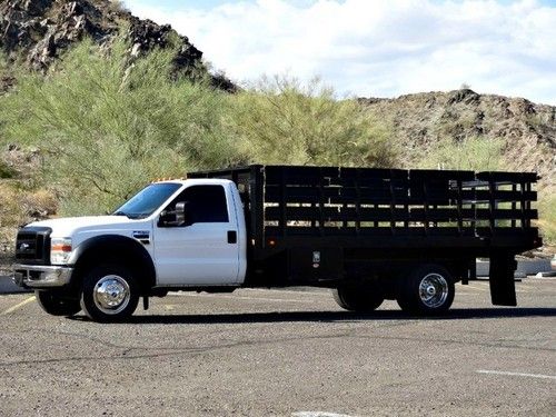 No reserve 08 f-450 f-550 xl 6.4 l power stroke diesel 1 owner stake flatbed
