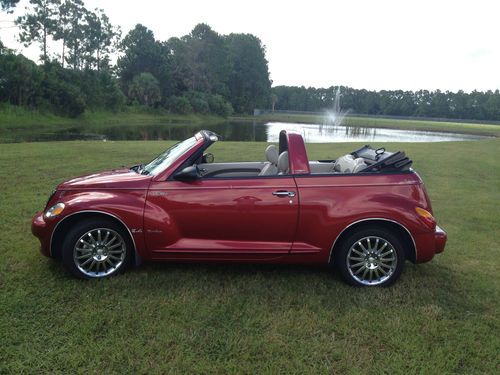 Red 2005 pt cruiser convertible gt turbo leather nice and clean drives like new!