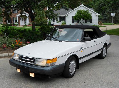 1988 saab 900 turbo convertible white automatic nice car look no reserve