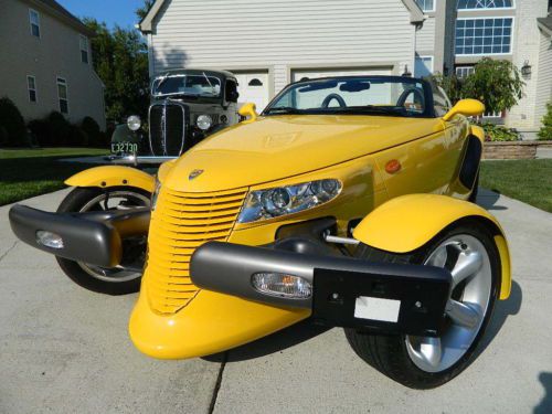 1999 plymouth prowler convertible yellow low miles must see ** estate sale **