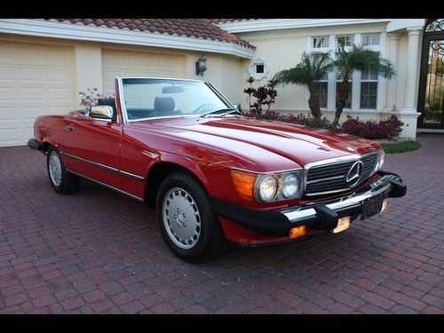 86 mercedes 560sl convertible r107 40k miles best colors hard top leather