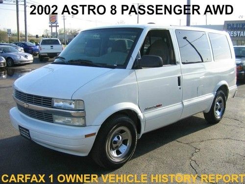 2002 chevy astro 8 passenger van auto a/c climate control chrome 1 owner vehicle