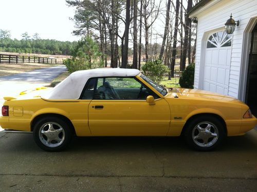 1993 ford mustang lx 5.0 yellow convertible