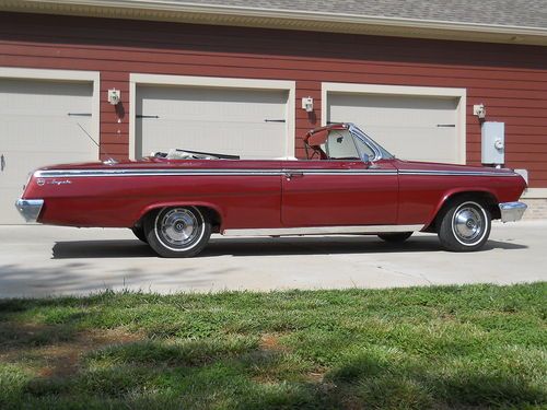 1962 chevy impala convertible 6 cyl at ps many large clear pictures no reserve