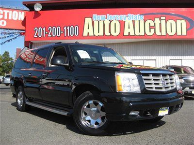 2003 cadillac escalade esv carfax certified w/service records 3rd row seating