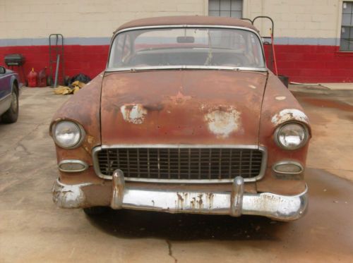1955 chevy bel air 2 door hard top  sport coupe barn find!