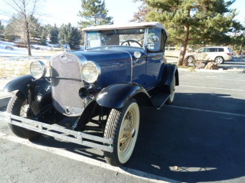 1931 ford model a deluxe roadster, washington blue, frame off restoration