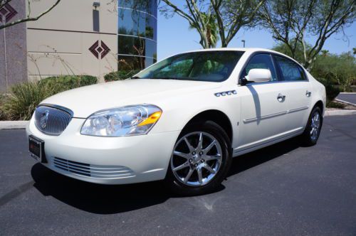07 lucerne cxl pearl white only 37k miles leather sunroof chrome wheels 06 08 09
