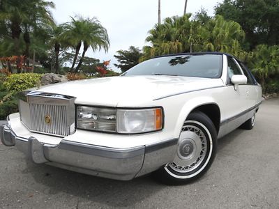 Stunning 93 cadillac fleetwood brougham-carriage top-chrome-leather-no reserve!!