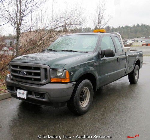 2001 ford f250 extended cab pickup truck w/ 8' bed lift gate toolbox &amp; v8 engine