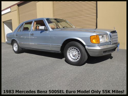 +rare classic 99.9% rust-free 1983 mercedes benz 500sel euro only 55,800 miles!+