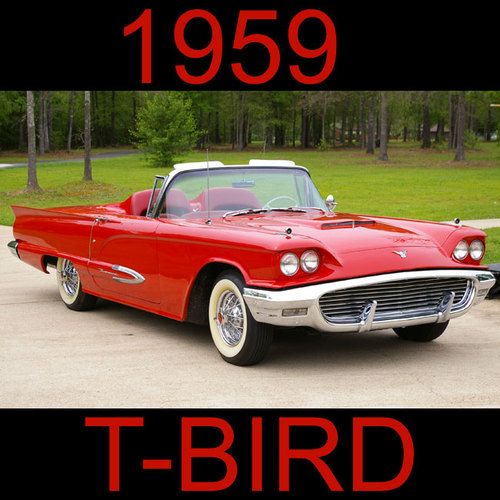 1959 thunderbird t-bird red convertible wire wheels a real classic