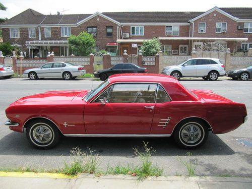 1966 mustang #s matching a-code 289 4v red 72k actual miles!