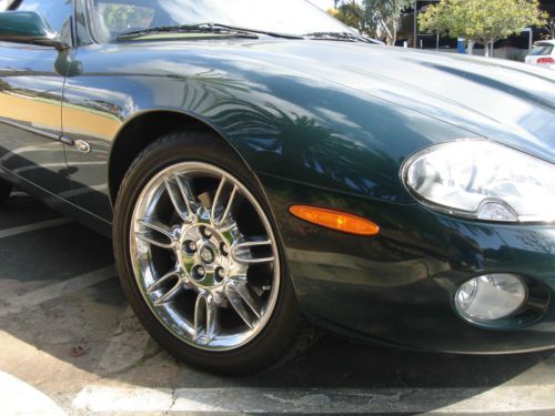 2001 jaguar xk8 brg/tan chrome wheels ca car 57,560 miles no reserve