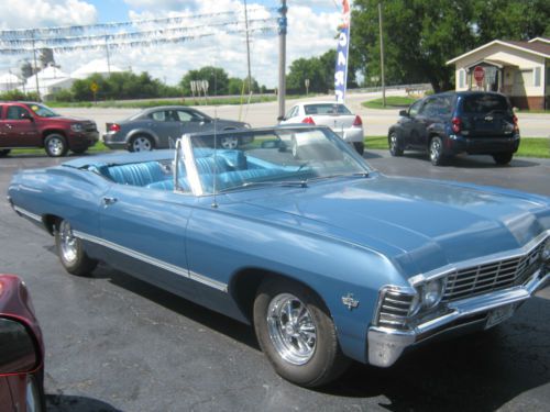 1967 chevrolet impala convertible/blue....must see!
