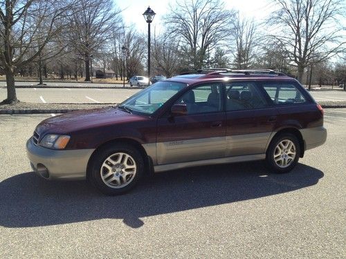 No reserve! maroon 2001 subaru outback limited 5-speed awd wagon ~ runs great