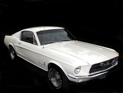 1967 ford mustang fastback restored 289 automatic white with red interior